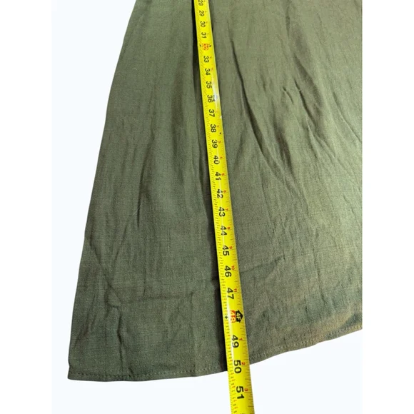 K Studio Vintage Minimalist 90’s Boho Two- Piece Olive Green M - Picture 6 of 7